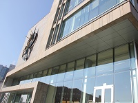 Credit: Pitt Public Health   'Man,' a statue by late Pittsburgh sculptor Virgil Cantini, graces Pitt Public Health's new lab pavilion.