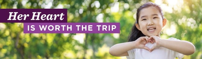 Her heart is worth the trip.