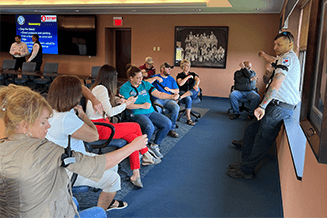 Image of tourniquet training.