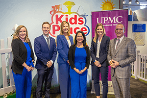 Representatives from UPMC in Central Pa. and Whitaker Center for Science and the Arts celebrate the naming of the UPMC Science Center.