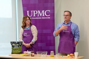 Dr. Michael Bosak, and Dr. Ashley Zinda, both cardiologists with UPMC Heart and Vascular Institute in Central Pa. at the event on Thursday, Sept 11.