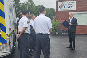 Susquehanna Regional EMS Recognized by State Representative Jamie Flick