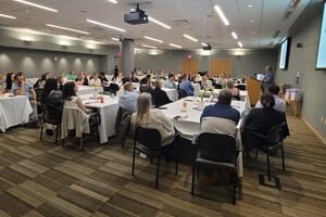 Trauma Survivor Chad Barner Speaks at Reception