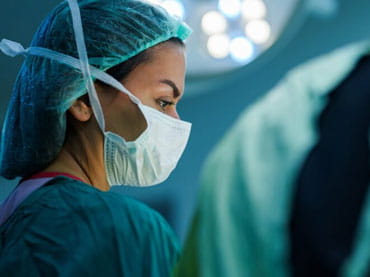 Surgeon in operating room