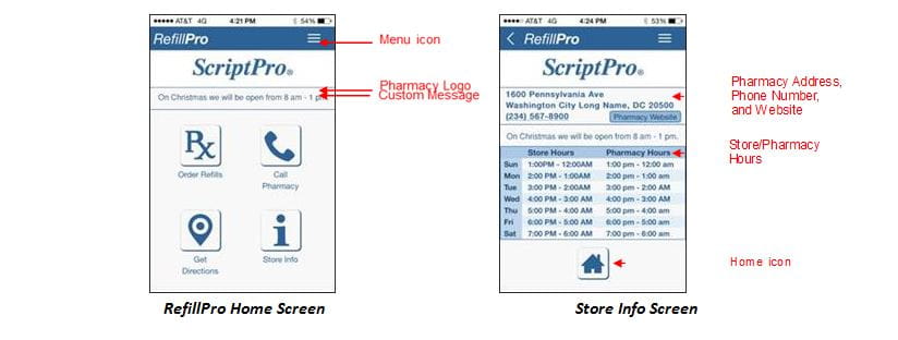 A view of the ScriptPro mobile homepage