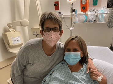 Image of Veronica in the hospital.