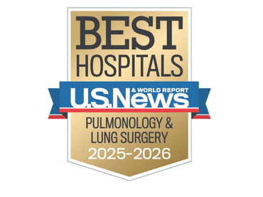 Ranked nationally in Pulmonology and Lung Surgery by U.S. News and World Report